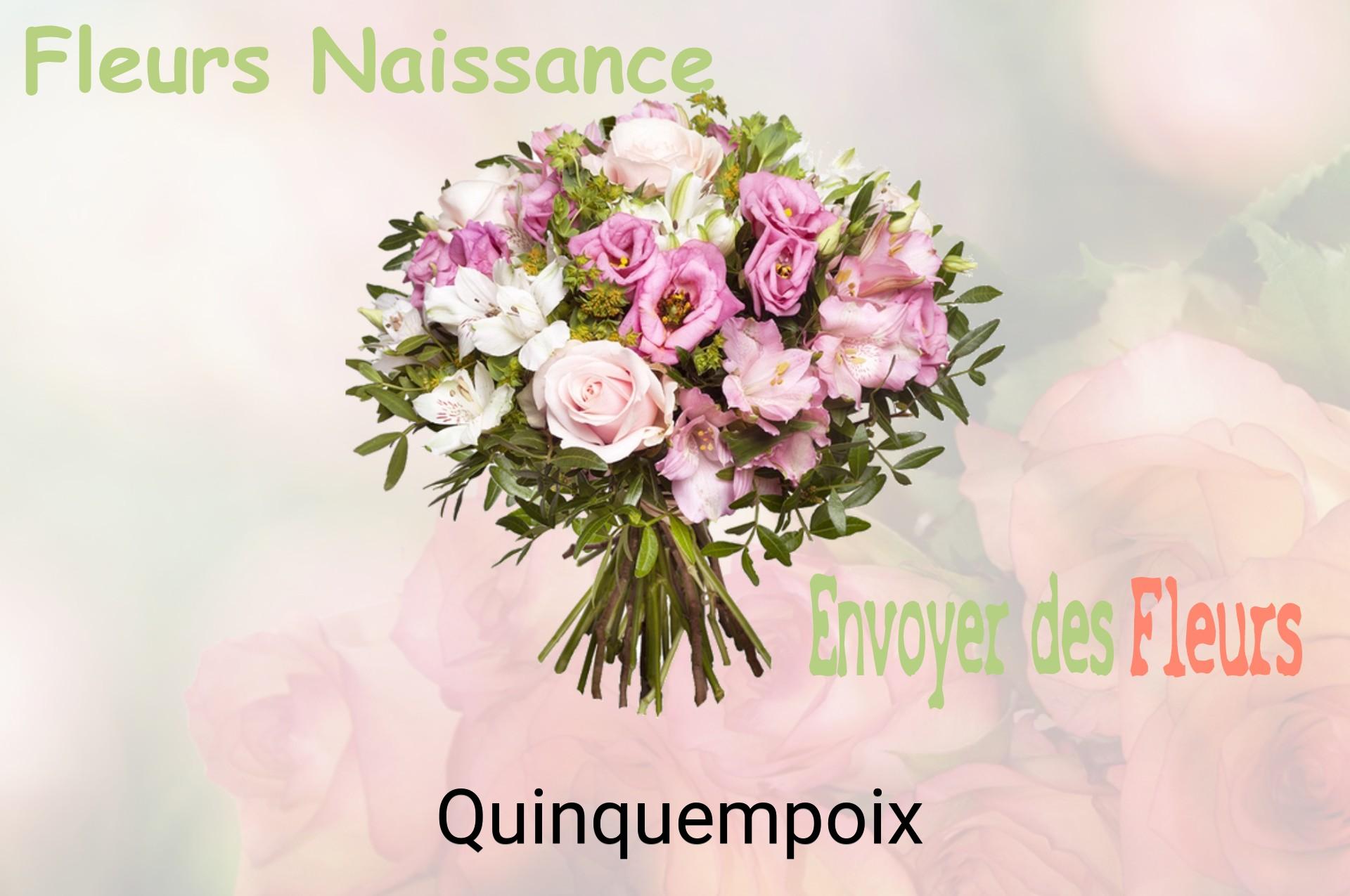 Bouquet de fleurs de naissance livré à Quinquempoix